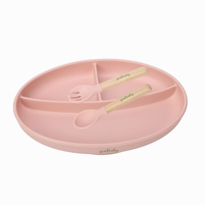 Silicone Baby Suction Feeding Set (Blossom)