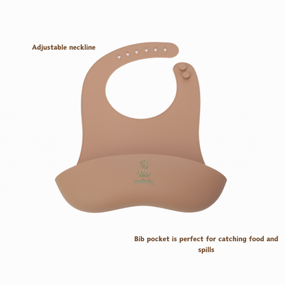 Silicone Baby Suction Feeding Set (Caramel)