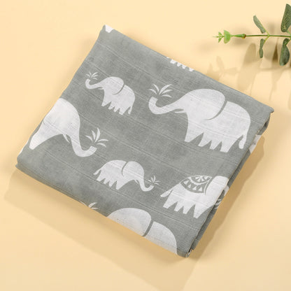 Elephant Muslin Blanket