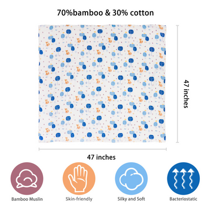 Fox & Leaf Bamboo Blanket