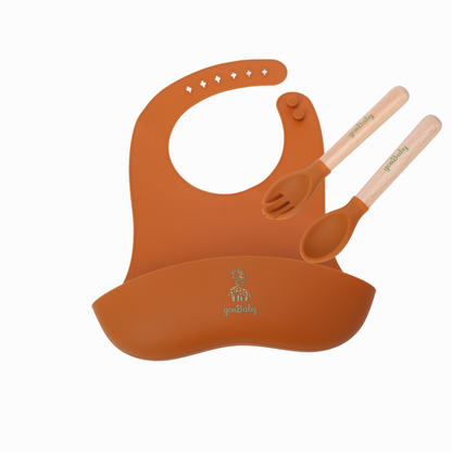 Silicone Baby Suction Feeding Set (Ginger)