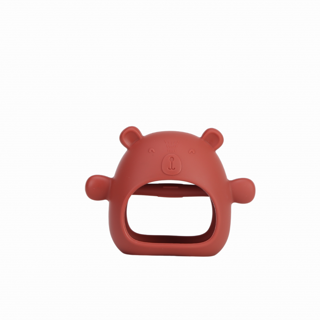 Cute Cub Baby Hand Teething Toy (Redbrick)